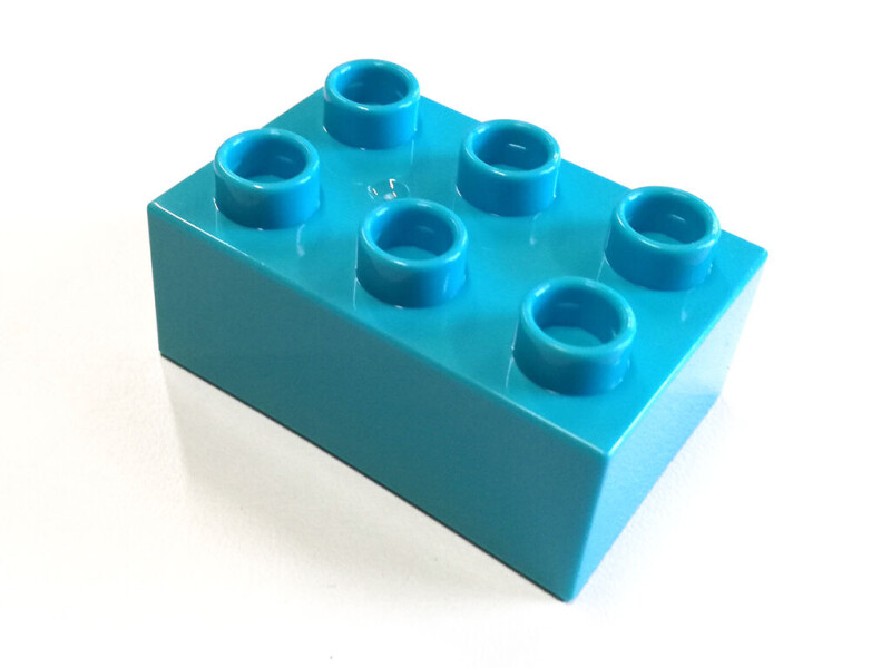 L-W Toys Junior Kostka 3x2 modrá 